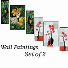 MDF 2 Pcs Designer Wall Painting for Home & Office 