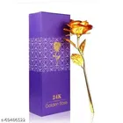 Gold Plated Rose Flower 