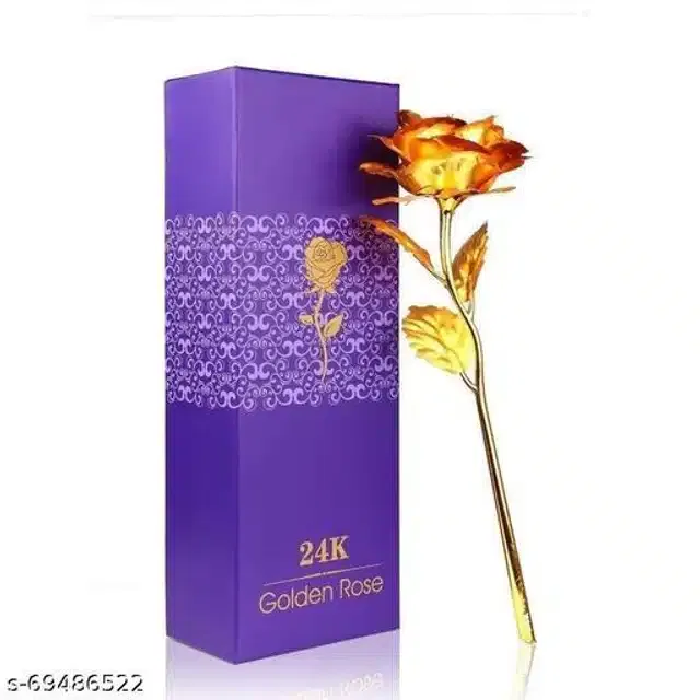 Gold Plated Rose Flower (Gold)