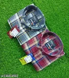 Cotton Blend Checkred Shirt for Men, Multicolor, Pack of 2 
