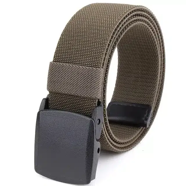 Plastic Buckle Elastic Belt for Unisex (Green)