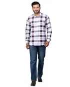 Poly Cotton Full Sleeves Chequered Shirt for Men 