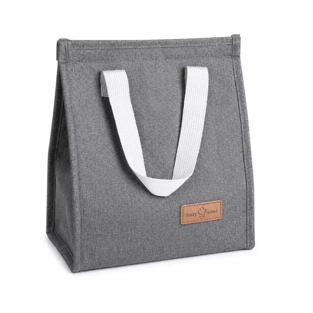 Premium Grey Thermal Lunch Bag for Office & Travel