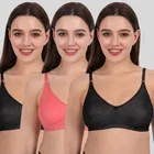 Cotton Bra for Women, Multicolour, Pack of 3 