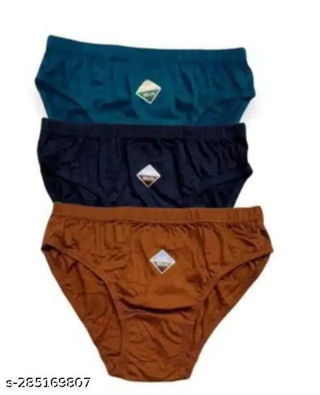 Cotton Blend Briefs for Women (Multicolor, M)