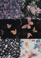Printed Chiffon Scarves with Tassels for Women, Multicolor, Pack of 5