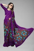 Trendy Georgette Saree with Blouse Piece For Women 
