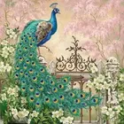 Peacock Designed Digital Printed Door Curtain 7ft pack of 1