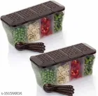 Plastic 4 in 1 Storage Container with Spoons 