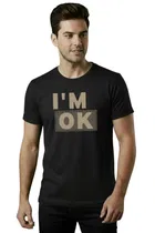 Cotton Blend Printed T-shirt for Men, Black 
