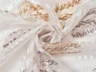 Sheer Floral Printed Brown Door Curtain 7ft Pack of 1