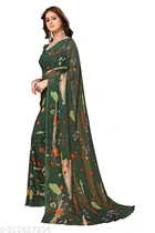 Designer Printed Georgette Saree for Women, Pack of 2 