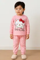 Poly cotton Printed Clothing Set for Girls 