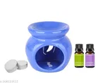 Asian Aura Candle Diffuser for Home Fragrance, Aroma Oil Burner with 2 T-Light & 2, 10 ml Aroma Oil -Fragrance Lemon Grass & Lavender 