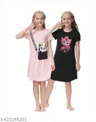 Cotton Blend Dress for Girls 