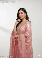 Silk Blend Punjabi/All Over Suits for Women 