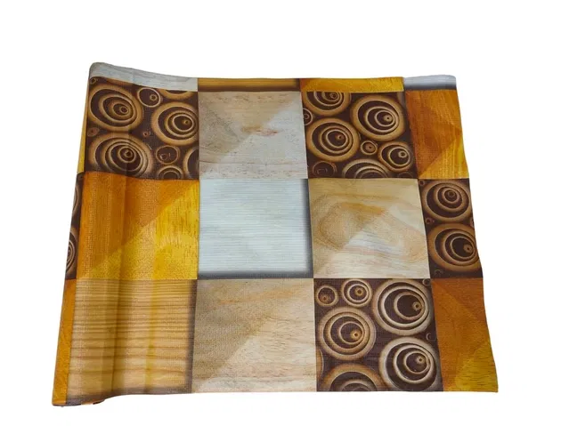 Laminated Non Woven Multipurpose Kitchen Cabinet Drawer Shelf Mat (Multicolor, 45x500 cm)