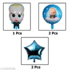 Boss Baby Theme 5th Happy Birthday Decoration Items For Girls, Multicolor, Pack of 112