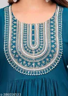 Rayon Kurti for Women, Teal 