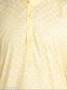 Cotton Blend Checked Kurta with Pyjama for Men 