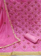 Chanderi Cotton Unstitched Dress Material for Women 