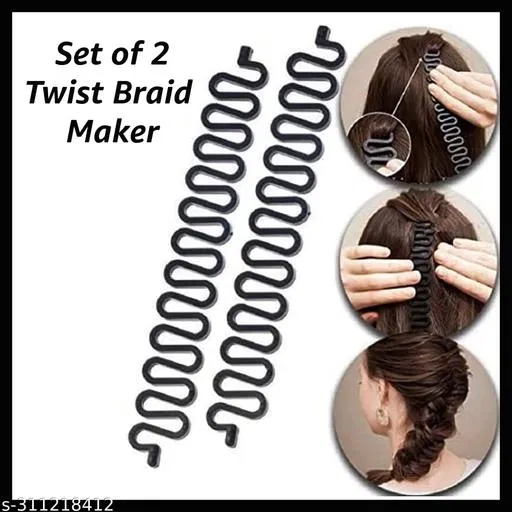 Hair Pins for Women (Black, 2 Pcs)