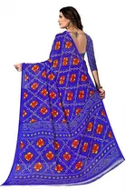 Kanooda Prints Georgette Women Saree With Un-stitched Blouse 