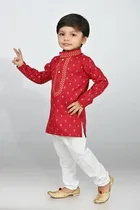 Cotton Printed Kurta & Pajama Set for Boys 