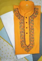 Cotton Embroidered Kurta with Pyjama for Men 
