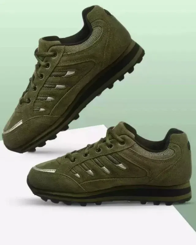 Sports Shoes for Men (Olive, 9)
