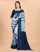 Chinon Solid Saree for Women 