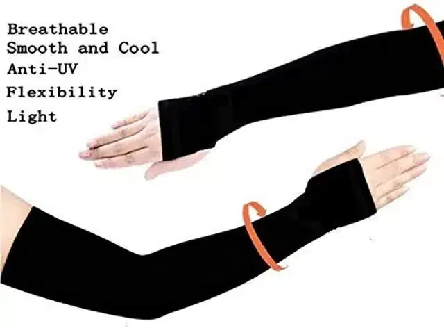 Arm Sleeves for Men (Black, Set of 1)