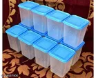 Plastic Storage Containers, White, Pack of 12 