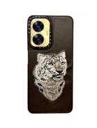 Synthetic Pu Leather Back Cover For Realme Rmx3710 / N55 