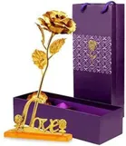 Plastic Artificial Rose & Heart Shape Box with Teddy Bear 