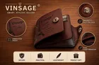 Synthetic Wallet for Men, Vintage Brown, Compact, Durable Build