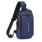 Motorcycle Bag Chest Bag for Men (Blue)
