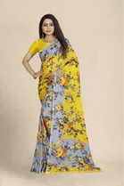 Georgette Daily Wear Printed Saree With Blouse 
