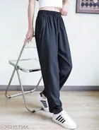 Lycra Trouser for Women, Black 