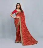 Georgette Printed Saree for Women 
