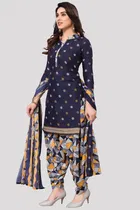 Cotton Suit Fabric with Dupatta for Women 