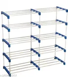 Metal 10 Layer Collapsible Multipurpose Rack (Blue)