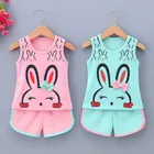 Hosiery Cotton Printed Clothings Set for Girls, Pack of 2 