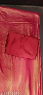 Lycra Solid Saree for Women 