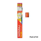 Nataraj Wooden Picture Pencils 10pc Pack With Free Sharpener 