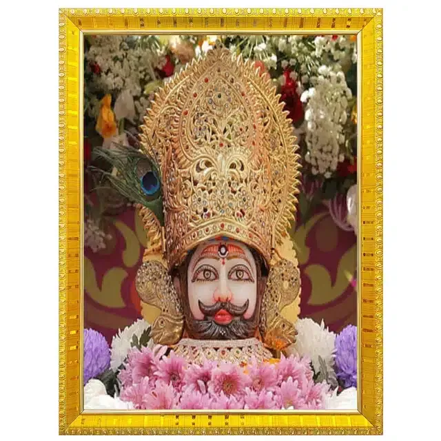 Khatu Shyam Wall Photo Frame (Multicolor, 5x7 Inches)