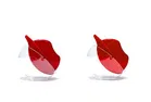 Lip Shaped Lipstick (Red, Pack of 2)