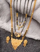 Combo of 4 Pcs Mangalsutras with Earrings Set for Women 