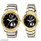 Analog Watch for Couple (Multicolor, Pack of 2)