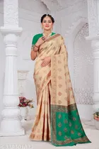 Kanjeevaram Silk Zari Woven Saree for Women 